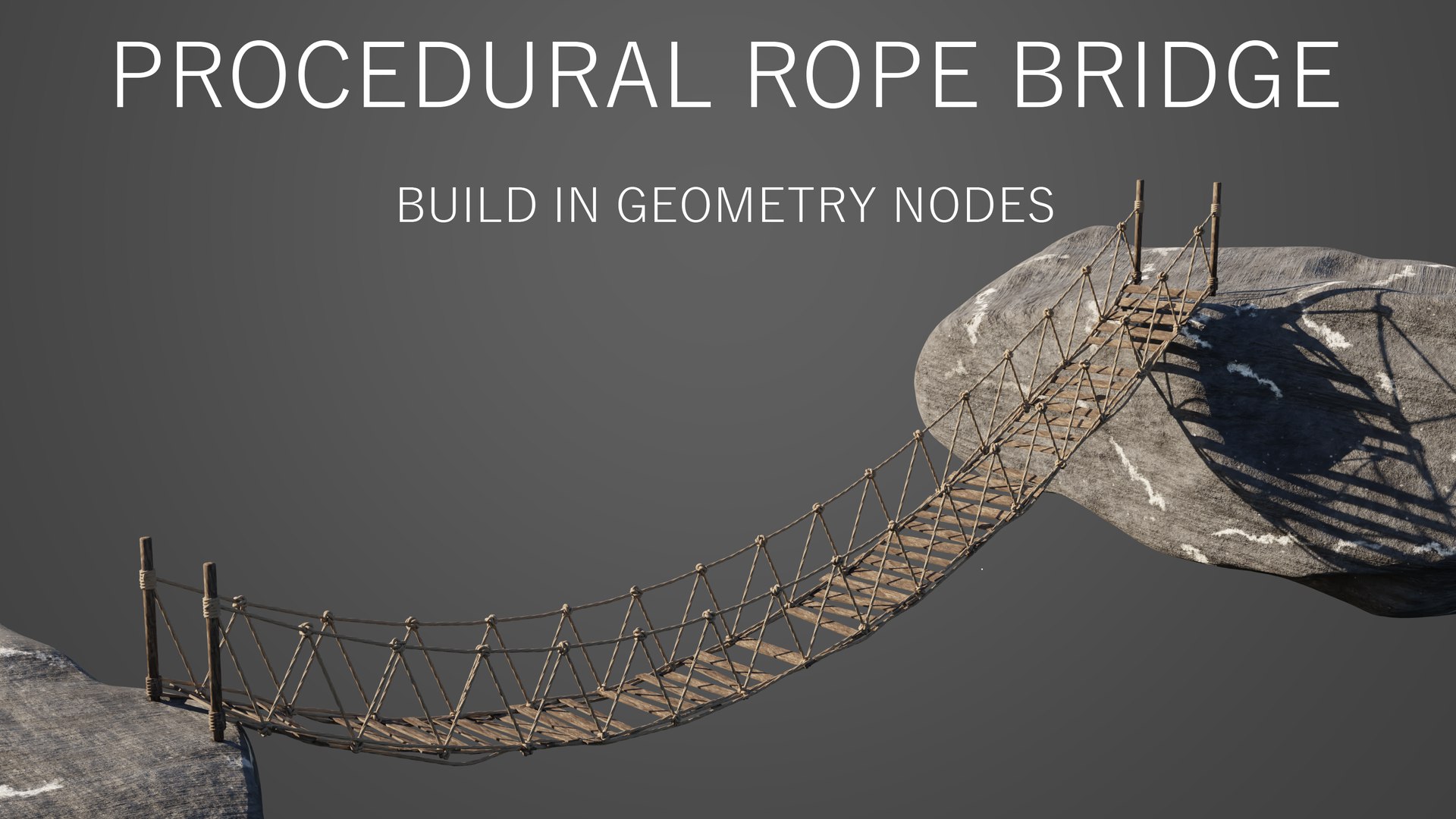Procedural Rope Bridge Blender Geo Nodes3D模型 - TurboSquid 1971043