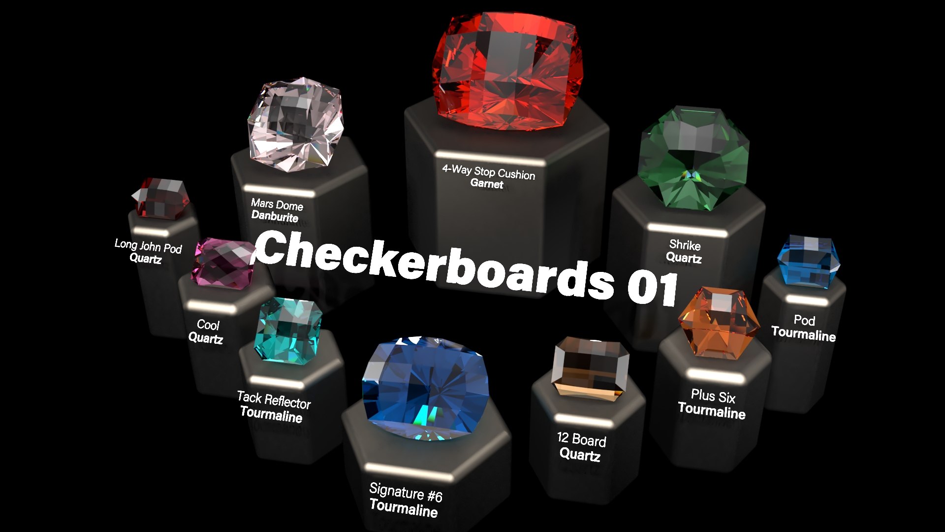 3D Checkerboards 01 Custom Cut Model - TurboSquid 1397646