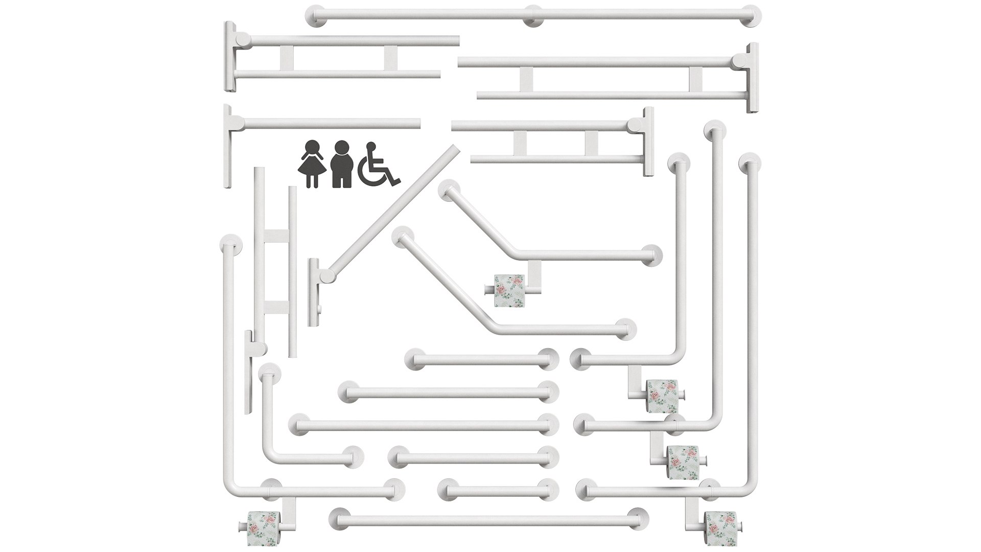 3D Handrails For The Disabled Model - TurboSquid 2410007