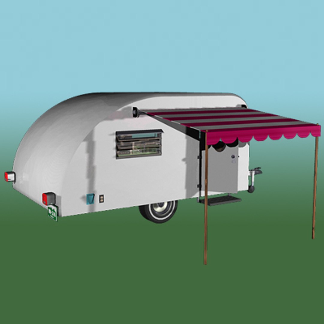 1960 Vintage Camper 3d Model