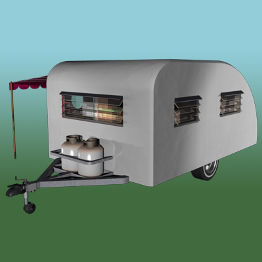 1960 Vintage Camper 3d Model