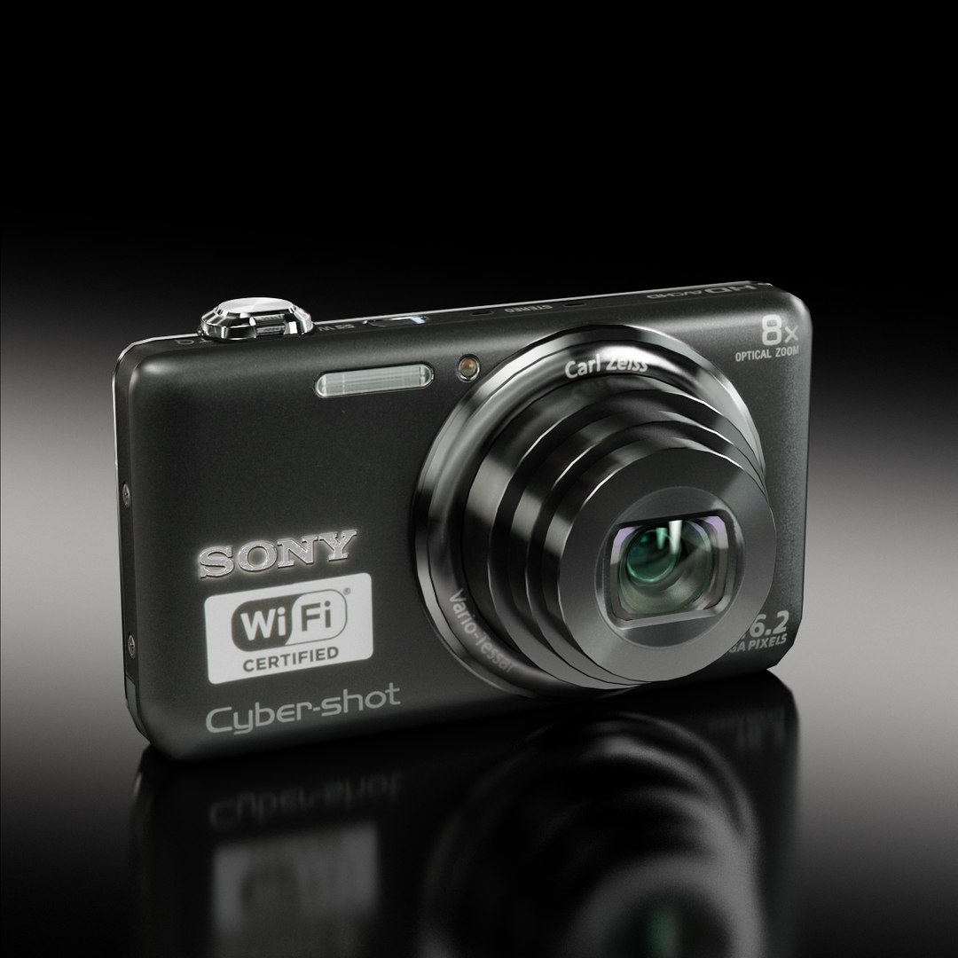 Sony Dsc-wx80 Black 3d Obj