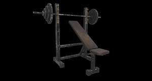 bench press 3D model