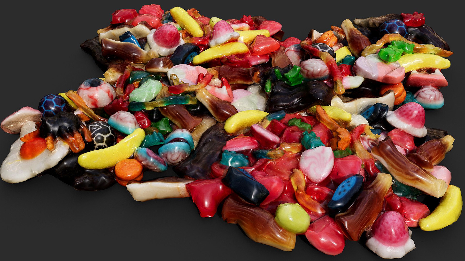 3D Gelly Candy Sets PBR Photogrammetry Model - TurboSquid 2414634