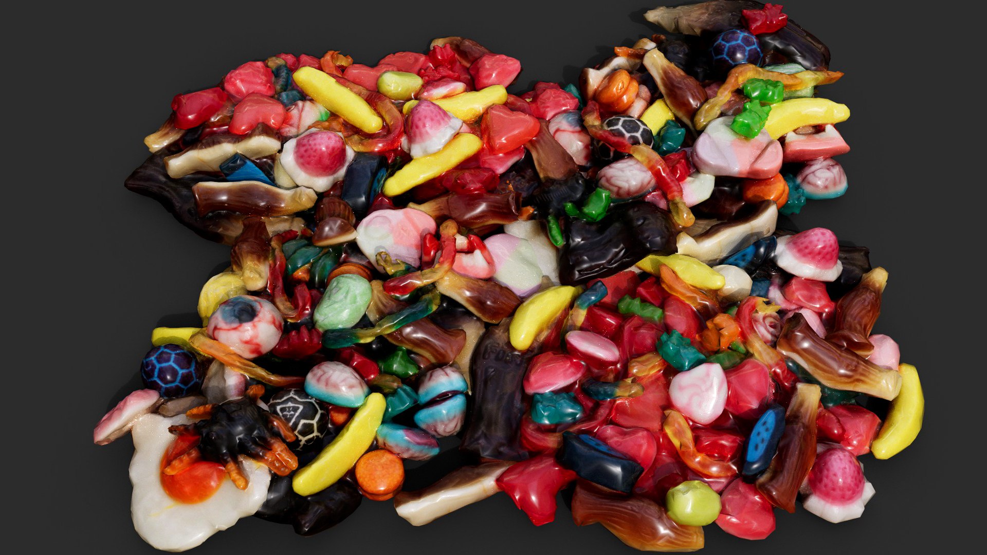3D Gelly Candy Sets PBR Photogrammetry Model - TurboSquid 2414634