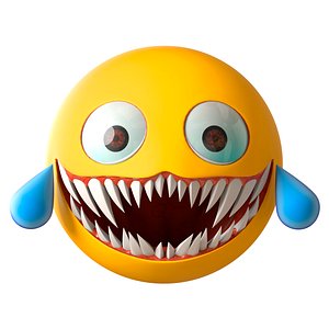 3D model emoji monster character
