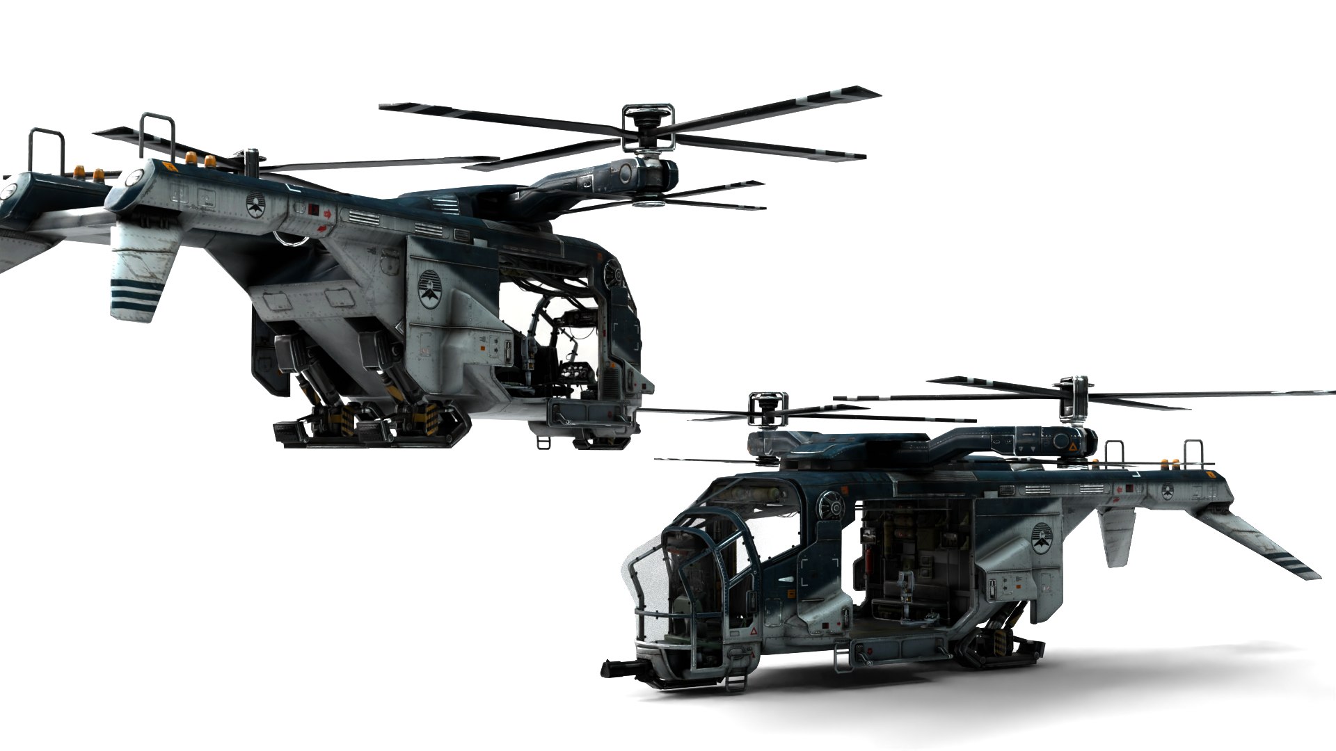 Stealth Helicopter Fully Rigged Tactical Attack Recon Aircraft 3D Model ...