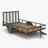 BigTex 35SA Single Axle Utility Trailer 3D Model