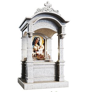 church interior altar model