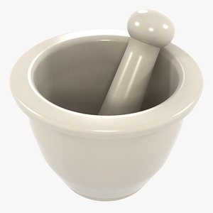 3D photorealistic mortar pestle