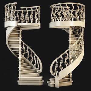 3D step stair staircase model