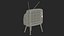 足の上の古いテレビ