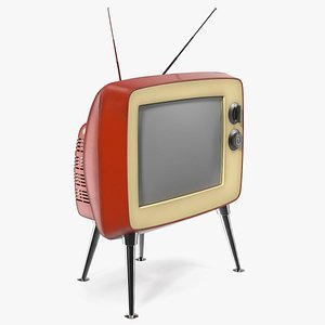 3D Old Tv On Legs