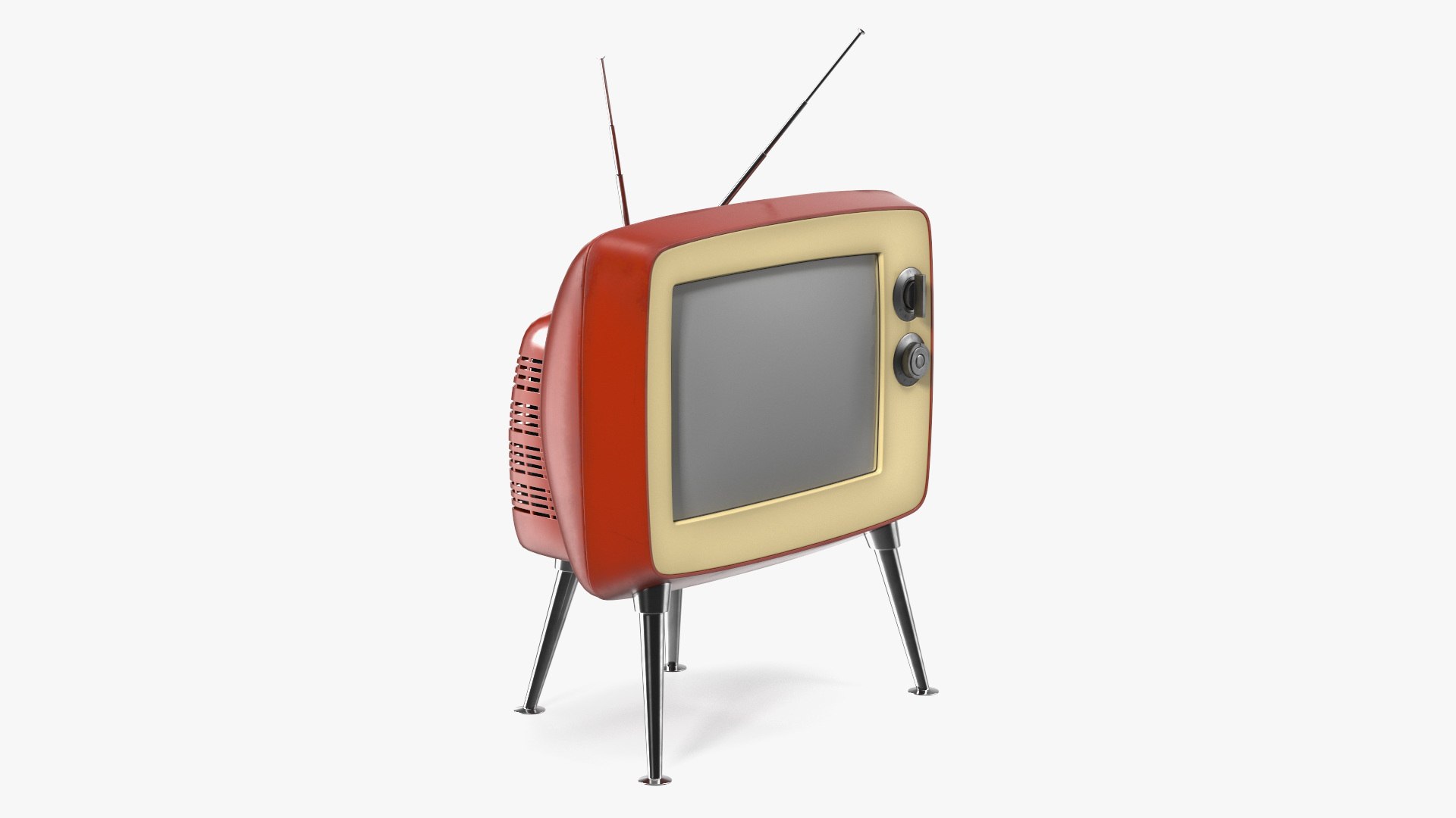 Vintage Television with Stand Collection 2 3D model preview