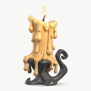Gothic Wax Candle 1 3D