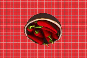 A bowl of pepper 3D model