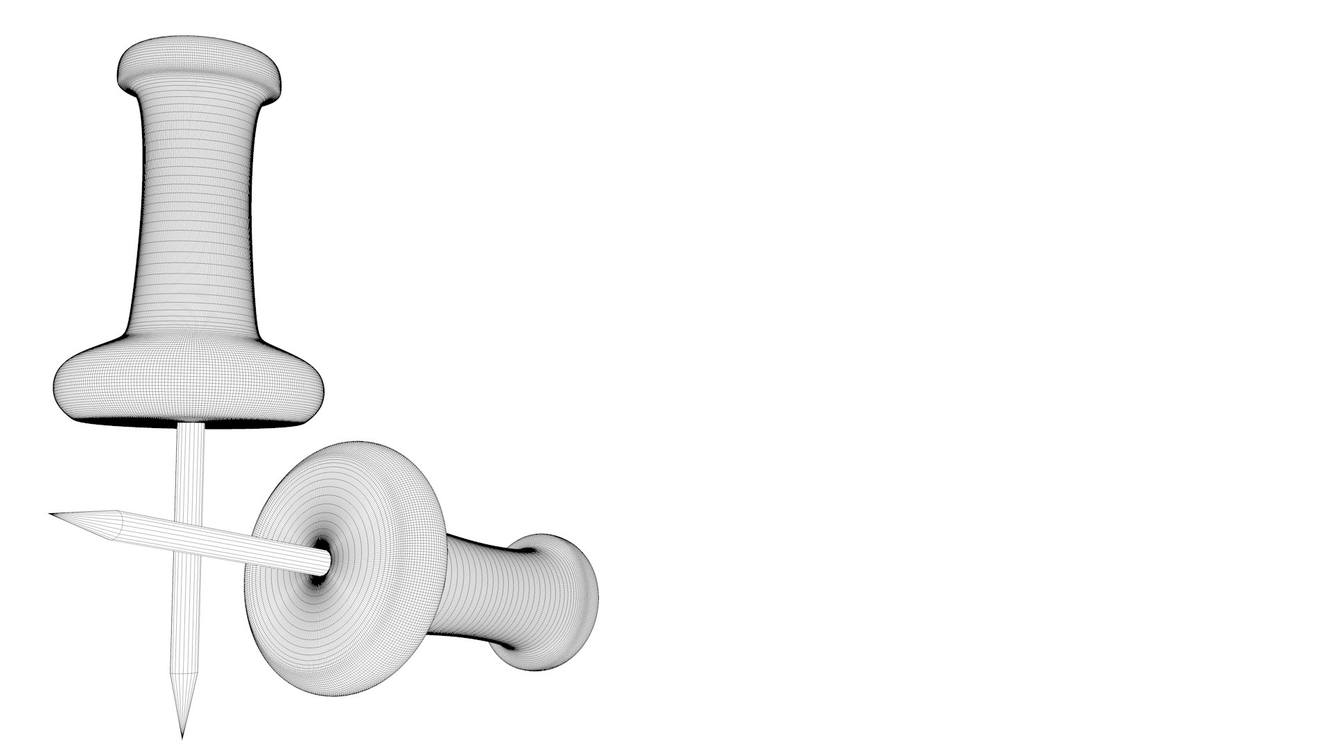 3D thumb tack TurboSquid 1167242