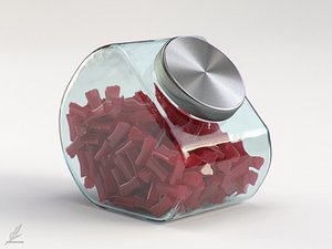 glass jar licorice 3d max