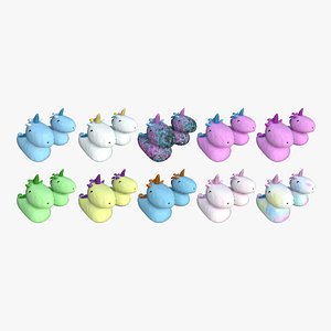 10 Slippers E Unicorn Collection - Costume Character Design 3D model