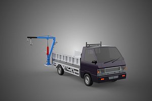 FOLDABLE MOUNTED BED CRANE HOIST LIFTING HAND WINCH TRUCK PICKUP 3D