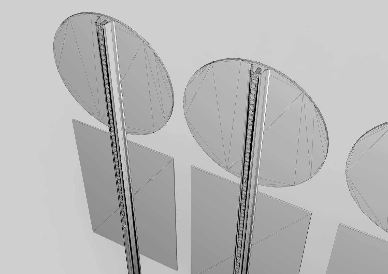 3D Rectangular and Round Traffic Sign 7 Piece - TurboSquid 1737479