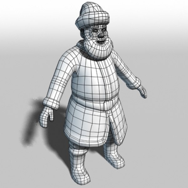 santa claus rigged animations 3d 3ds