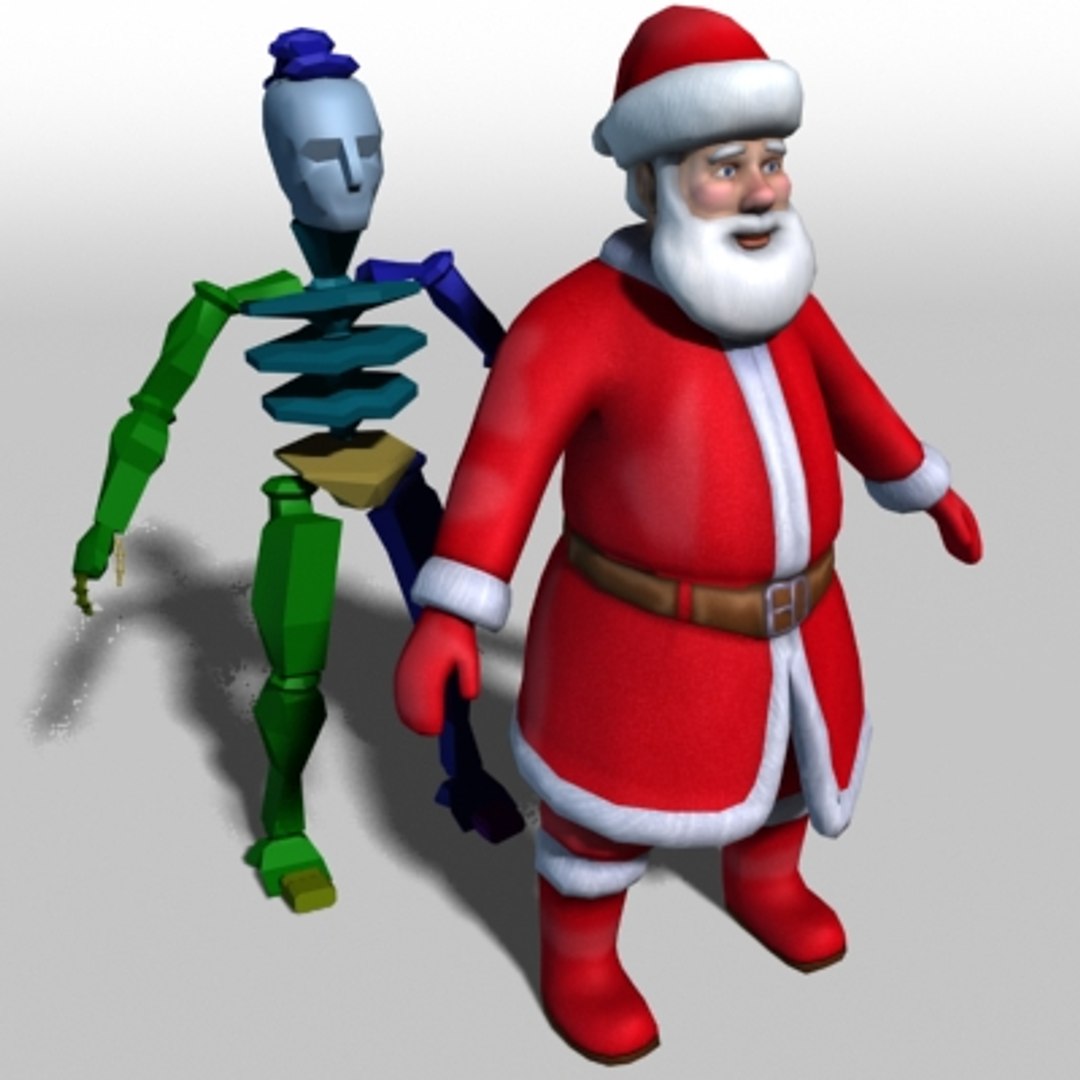 Santa Claus Rigged Animations 3d 3ds