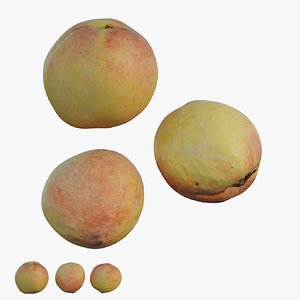 3D model peach 02