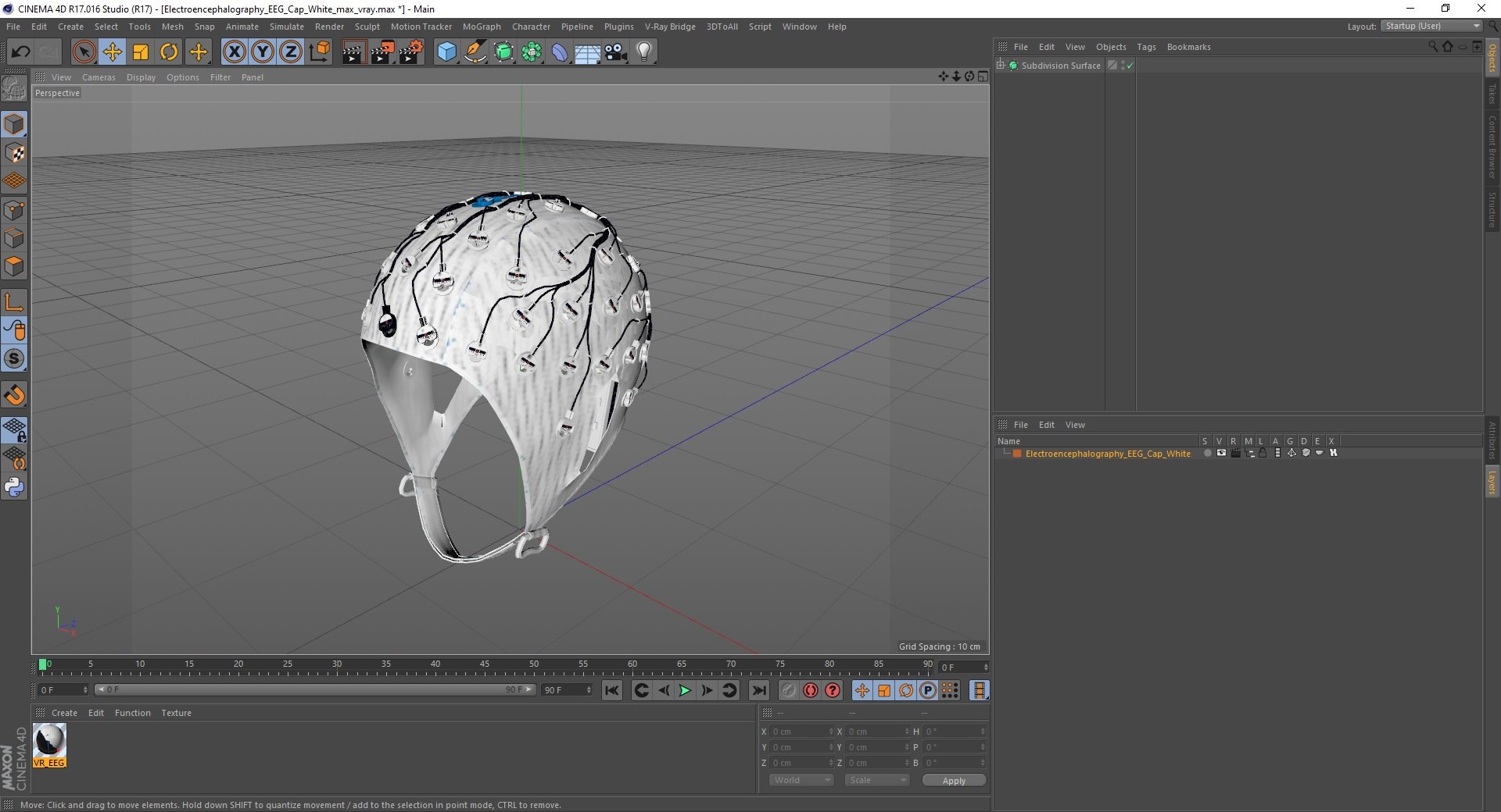 Electroencephalography EEG Cap White 3D - TurboSquid 2137537