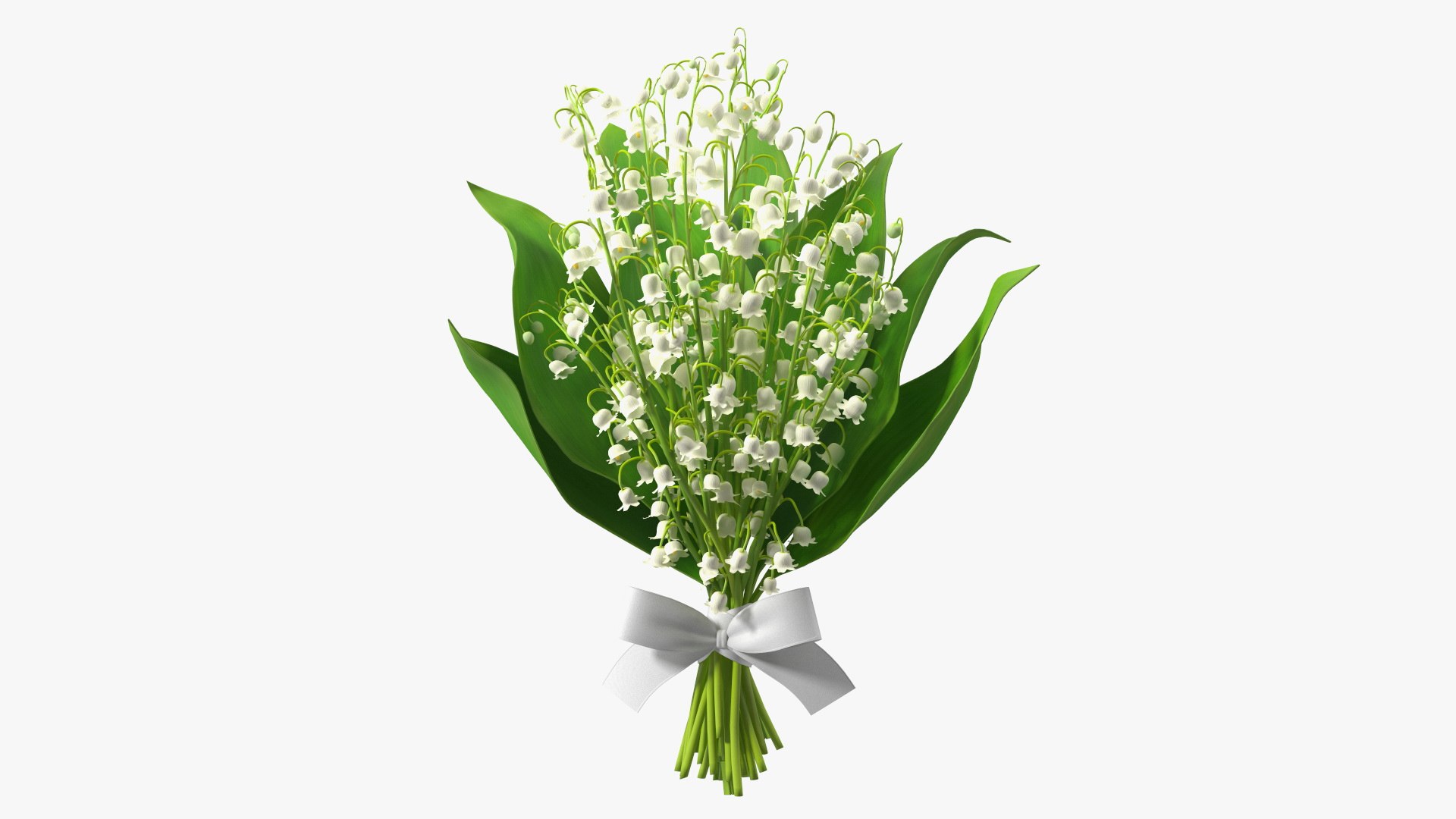 Lily of the Valley Bouquet 3D model preview