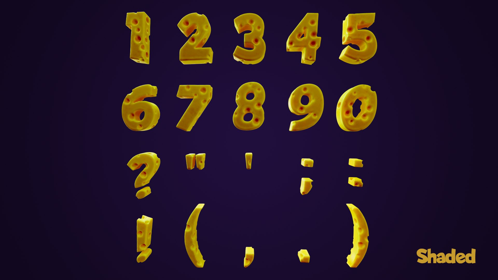 3D Cheese Alphabet Numbers https://p.turbosquid.com/ts-thumb/Yb/gN98MU/9s/numberssquareshadeddark.02/png/1689873203/1920x1080/fit_q87/dd30c3e8be20eef75c50e8ea8d2396358538490e/numberssquareshadeddark.02.jpg
