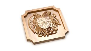 3D coat arms armenia