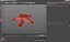 Red Knobbed Starfish Rigged for Cinema 4D