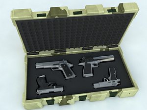 3d model of set guns case