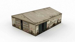 3D Post-Apocalyptic Grain Warehouse model
