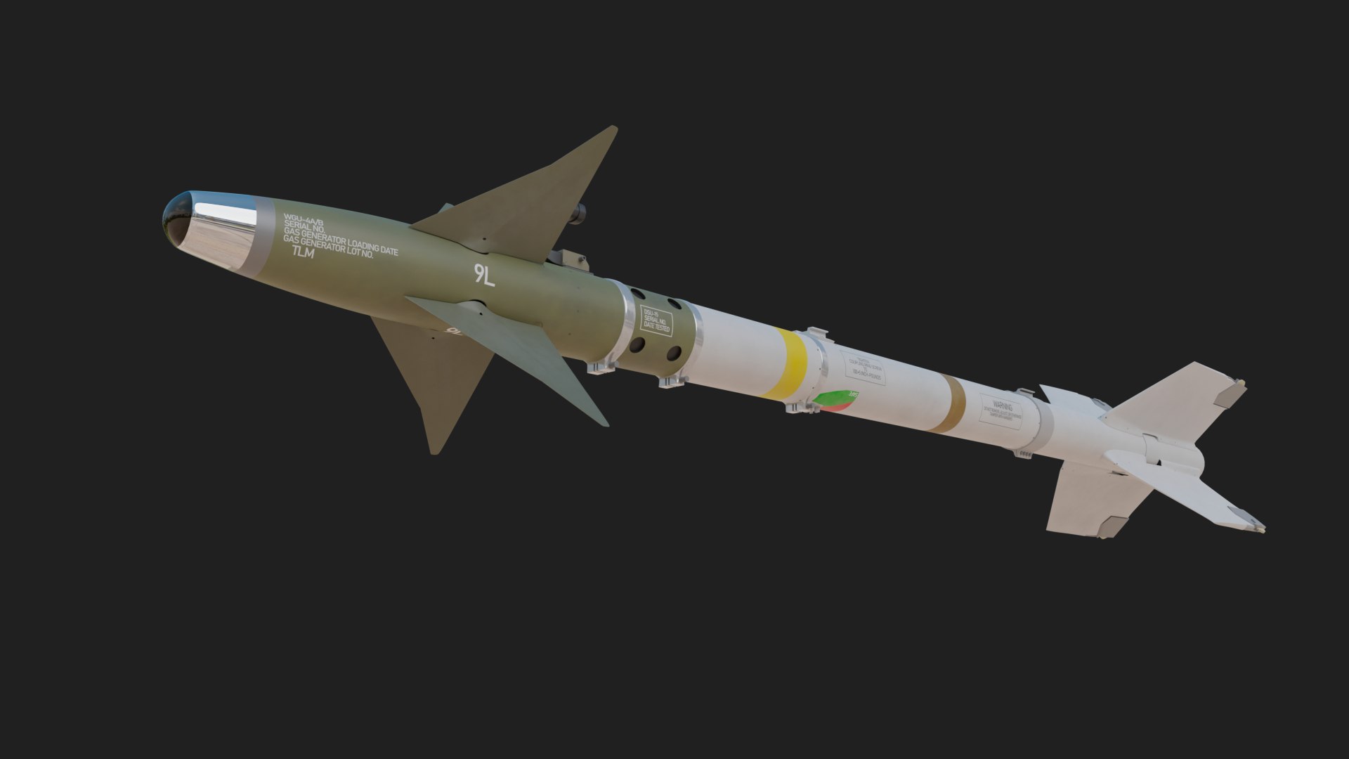 3D Aim-9L Sidewinder Missile - TurboSquid 2141405