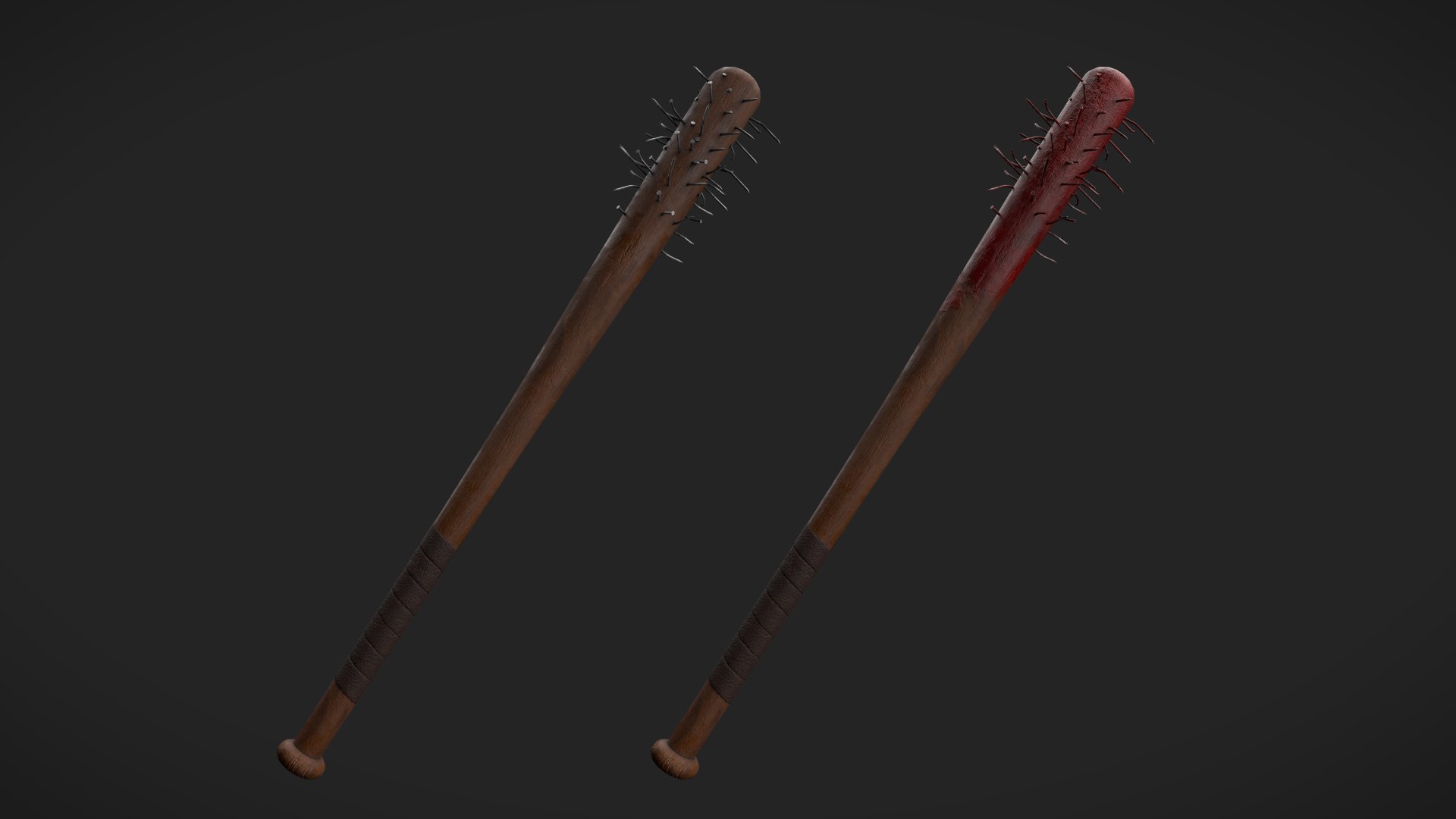 3D Baseball Bat With Nails Model - TurboSquid 2029540