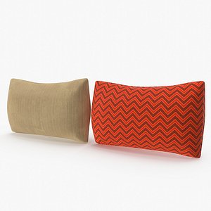 3D model rectangular pillows set