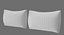 3D model rectangular pillows set