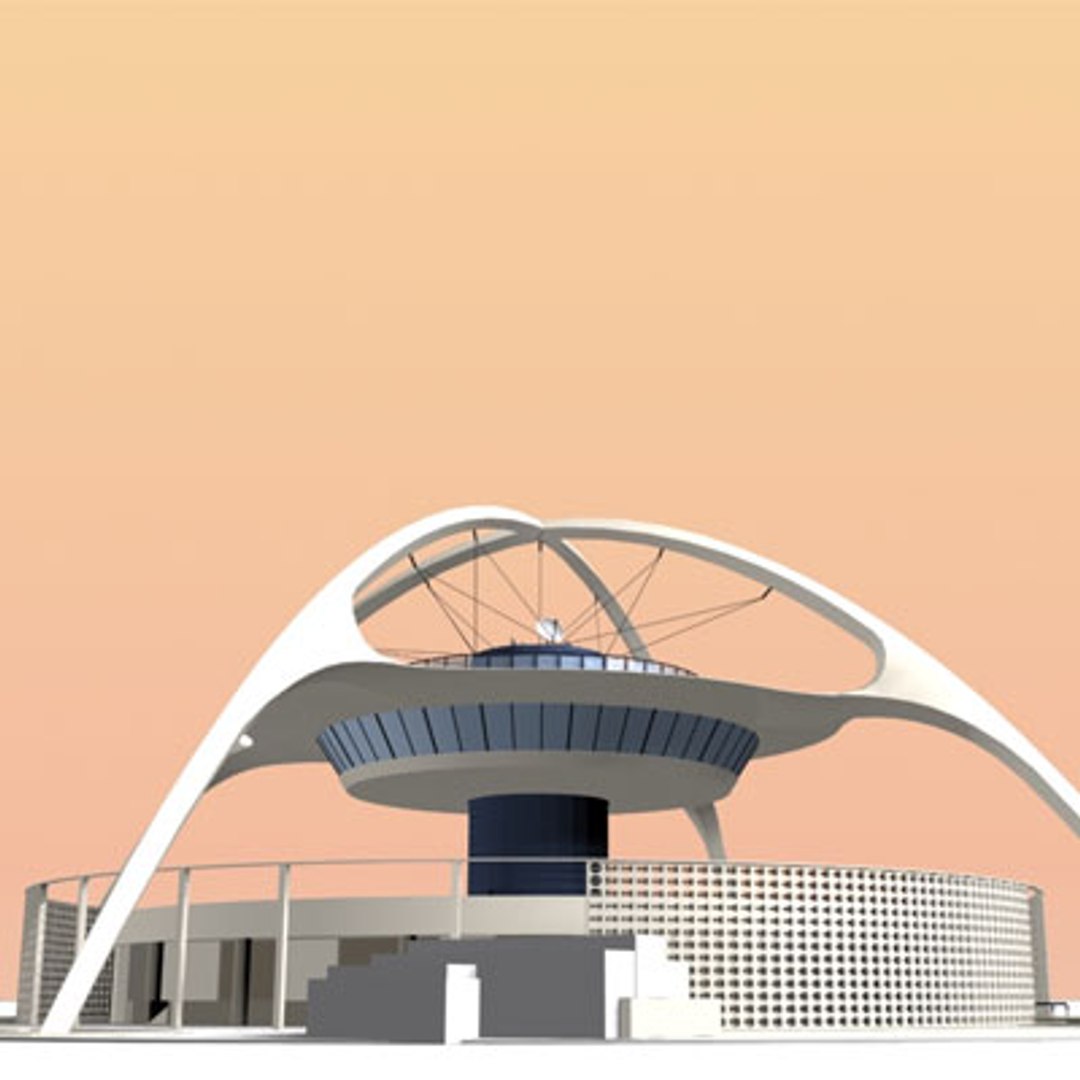 3d Model Theme Building Los Angeles