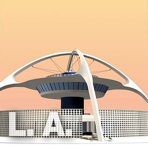 3d model theme building los angeles