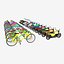 conjunto de motocicletas e bicicletas