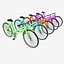 conjunto de motocicletas e bicicletas
