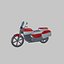conjunto de motocicletas e bicicletas