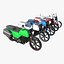 conjunto de motocicletas e bicicletas