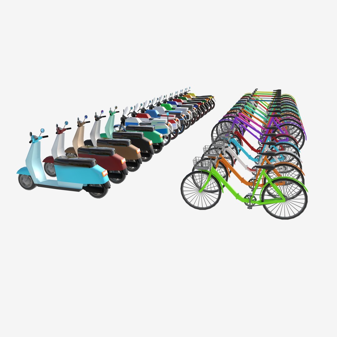 3D set of motorcycles and bicycles https://p.turbosquid.com/ts-thumb/Yc/0s7z5C/m7/preview4/jpg/1774205203/1920x1080/fit_q87/1f0bb209f3d49d61ea483a47746bafaa60e6b4cf/preview4.jpg