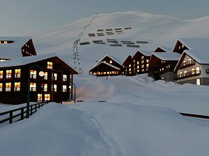 Winter Christmas Snow Ski Resort
