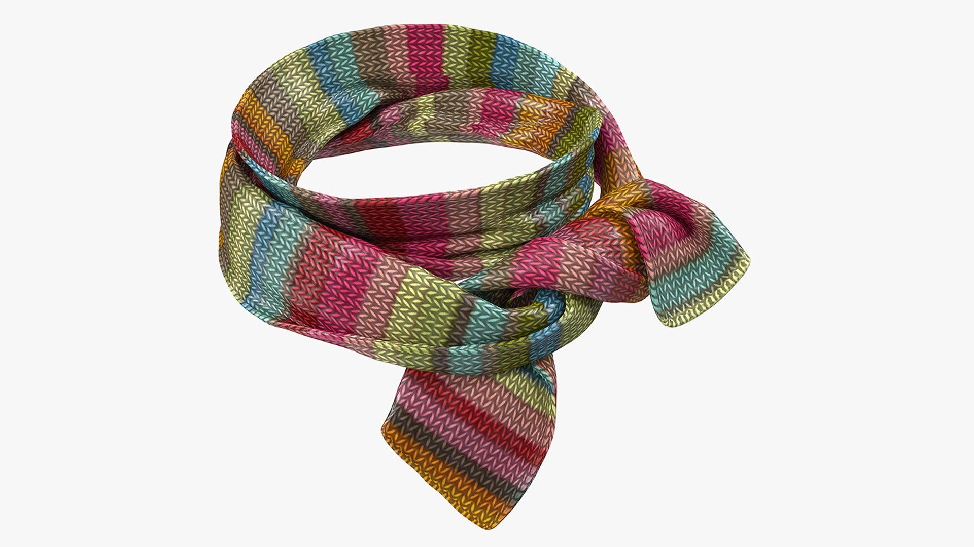 Colorful Scarf 3D model for vehicle visualization, games, animation, transport scenes, and automotive rendering