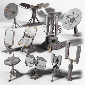 3D Antenas Collection 10 pieces model