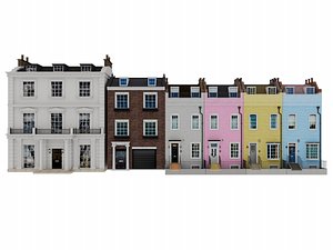 3D London houses 4 3D model model